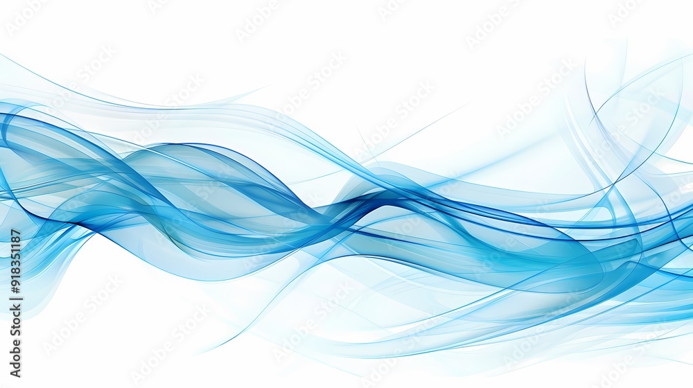 Abstract blue waves create a dynamic and elegant fluid design with smooth motion. Abstract blue waves create a dynamic and elegant fluid design with smooth motion.