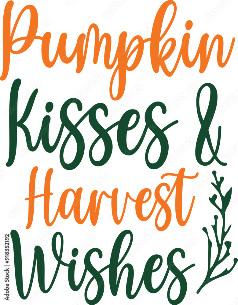Naklejka premium Fall SVG Typography Vector Design