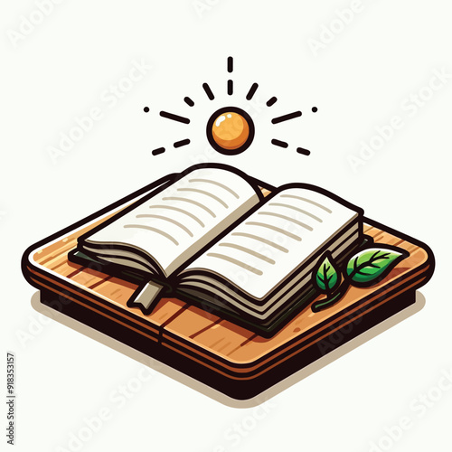 book in table vector illustration