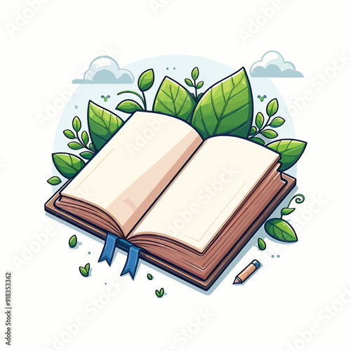 book in table vector illustration