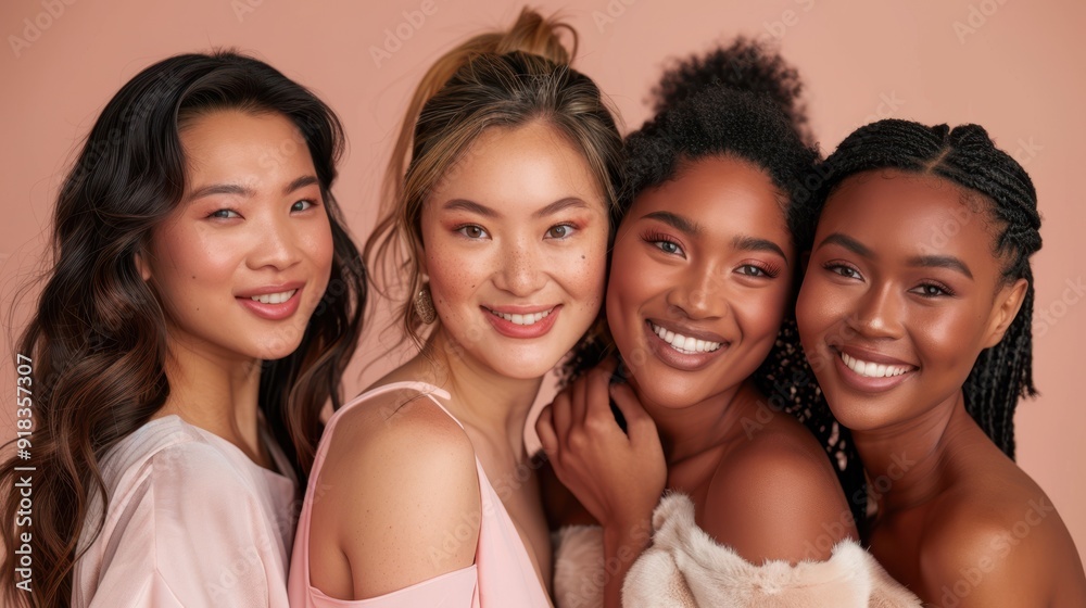 The happy diverse friends The happy diverse friends