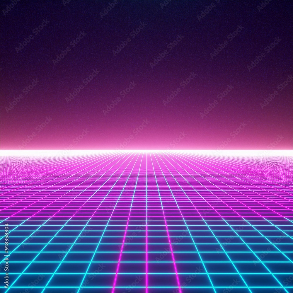 Retro 80's futuristic background with laser grid, Abstract Sci-fi concept, Cyberpunk. 3d rendering. Retro 80's futuristic background with laser grid, Abstract Sci-fi concept, Cyberpunk. 3d rendering.