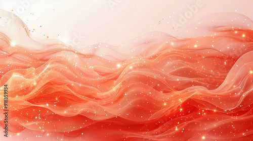 Wallpaper Mural Soft Coral Waves with Sparkling Highlights.. Torontodigital.ca