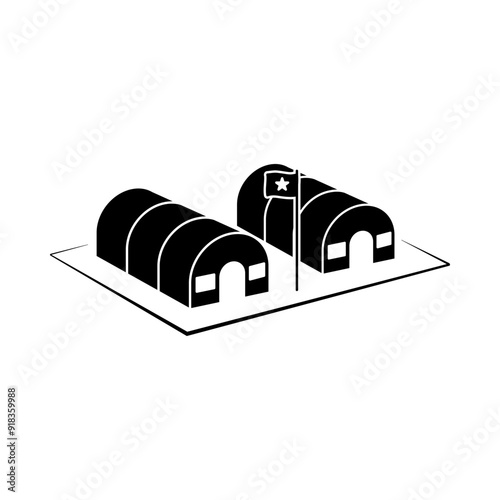 Barrack icon template