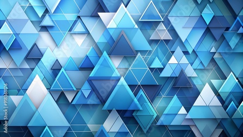 A Visual Tapestry of Triangles in Varying Shades of Blue  Generative AI