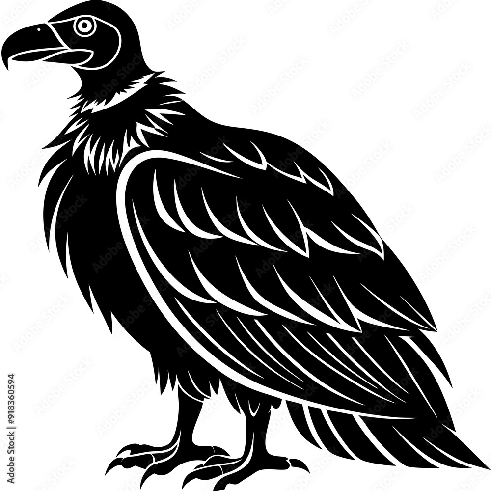 black Condor vector silhouette illustration black Condor vector silhouette illustration