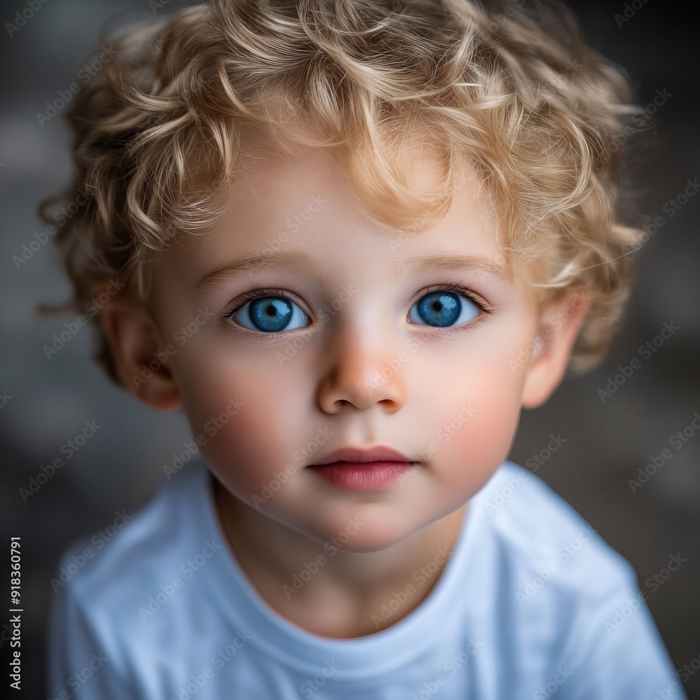 A little boy with blue eyes looking at the camera A little boy with blue eyes looking at the camera
