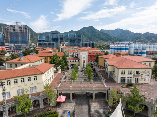 view of hangzhou qiandao lake beer town photo