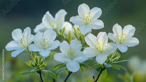 Delicate White Flowers in Bloom
