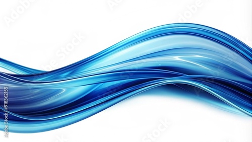 A Captivating Dance of Blue Hues: Abstract Wave Background  AI generated