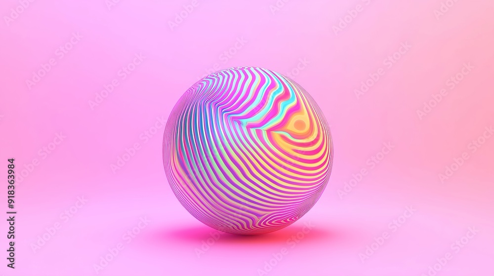 Vibrant 3D Sphere with Hypnotic Swirling Patterns Vibrant 3D Sphere with Hypnotic Swirling Patterns