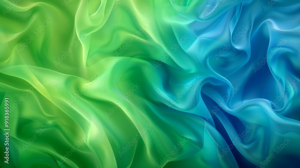 Obraz premium Green and blue