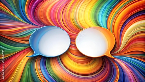 A Whirlwind of Colorful Speech Bubbles for Dynamic Communication  AI generated