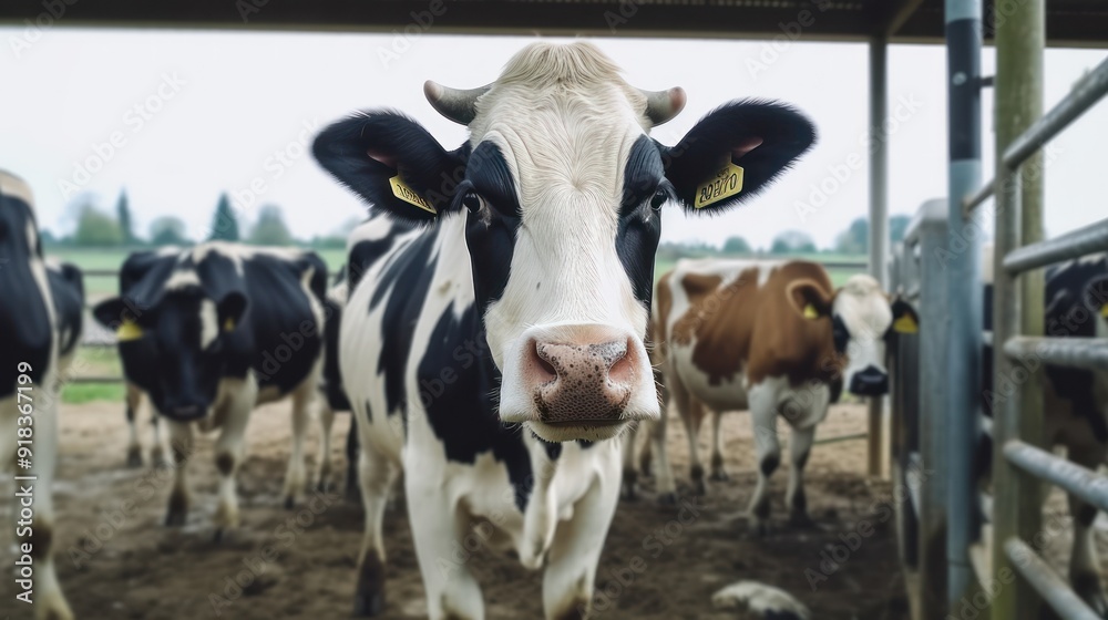 Curious Cow Gazing from a Barn Curious Cow Gazing from a Barn