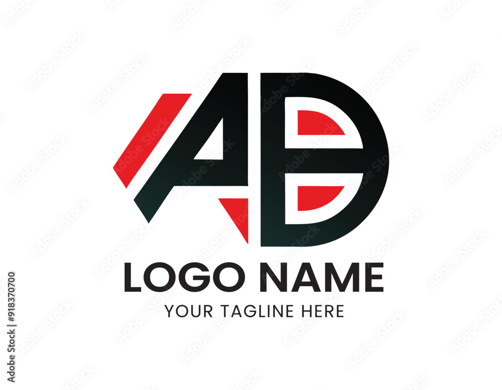 AB Logo Design Vector typography and Creative Letter Logo Concept AB Logo Design Vector typography and Creative Letter Logo Concept
