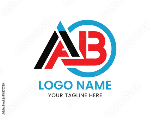 AB Logo Design Vector typography and Creative Letter Logo Concept 