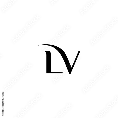 LV logo design template vector illustration