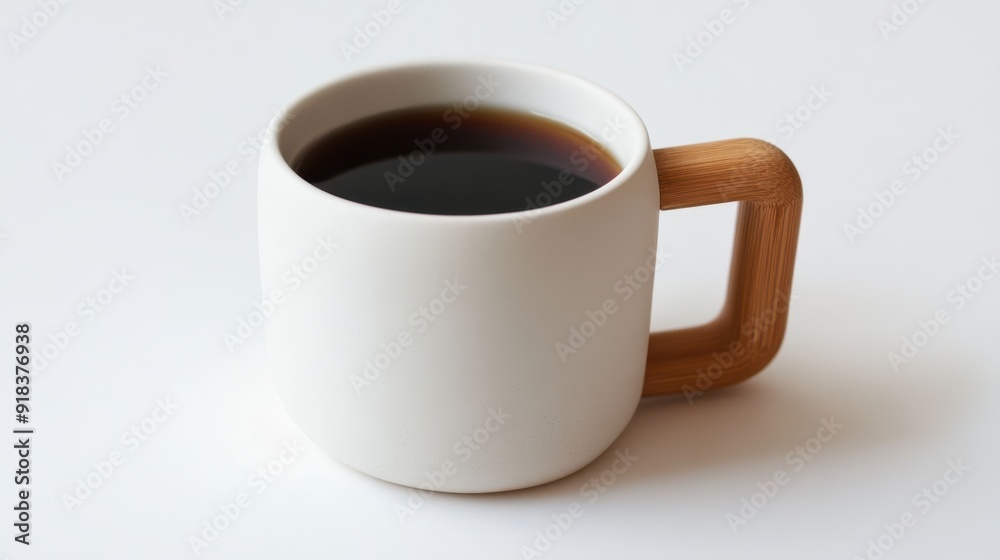 Bamboo handle for coffee cups, minimalist style Bamboo handle for coffee cups, minimalist style