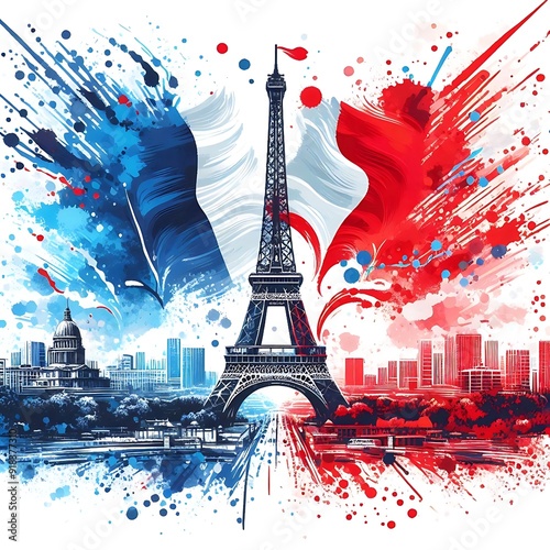 Vive La France vector illustration
 photo