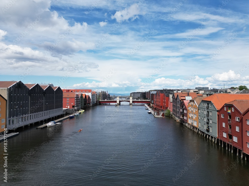 Obraz premium Nidelva, Trondheim