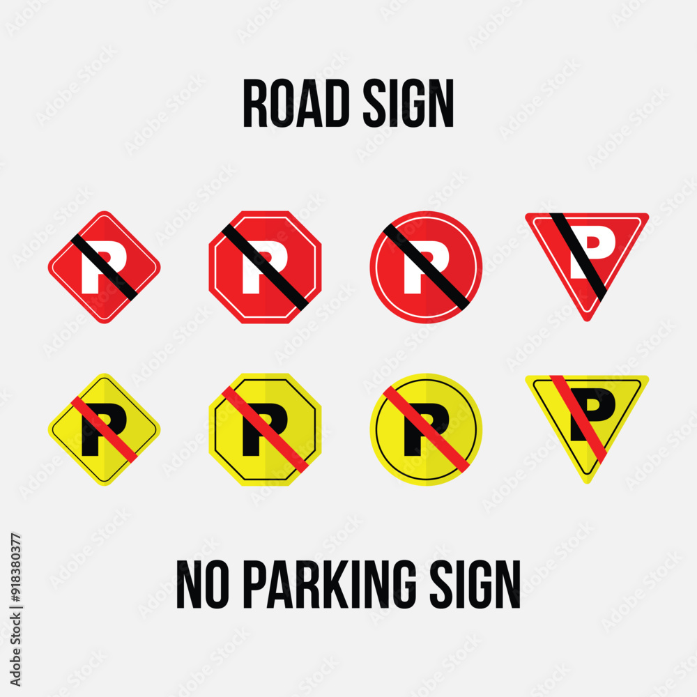 no parking road sign vector collection.eps no parking road sign vector collection.eps