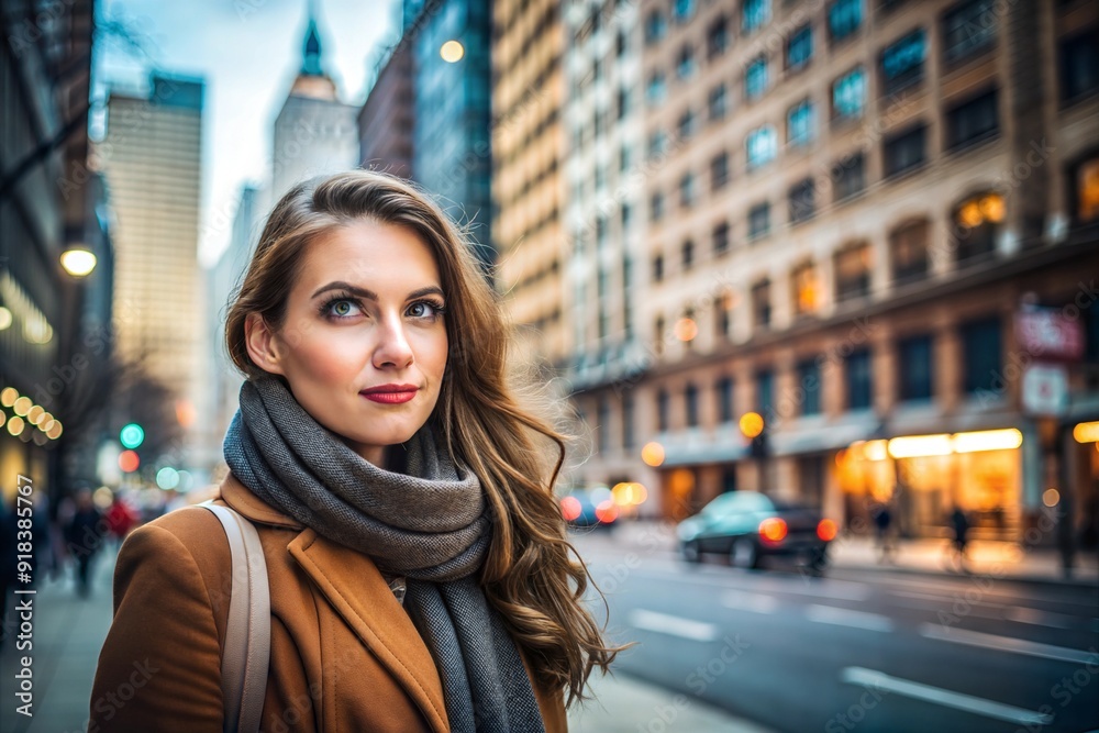 portrait of a woman in the city portrait of a woman in the city