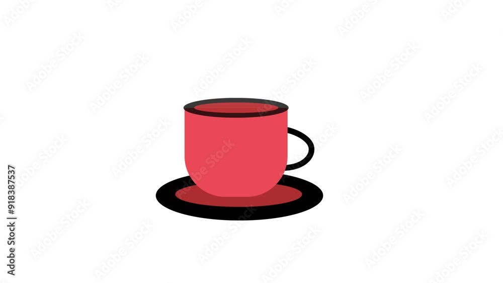 cup of coffee animation with white color backround cup of coffee animation with white color backround