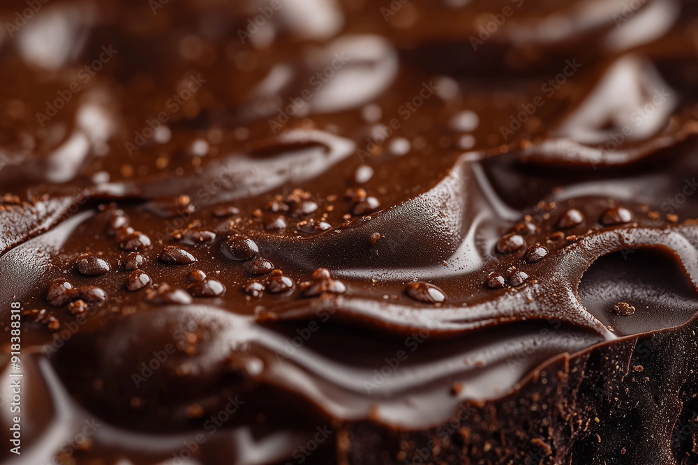 Close up shot chocolate cream cake with chocolate chips. Close up shot chocolate cream cake with chocolate chips.