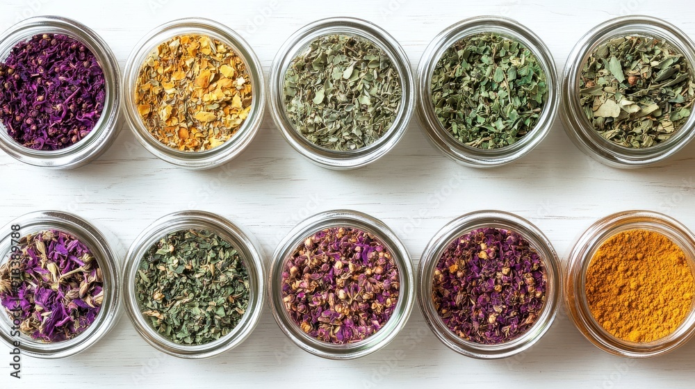 Economically valuable dried herbs and spices collection Economically valuable dried herbs and spices collection