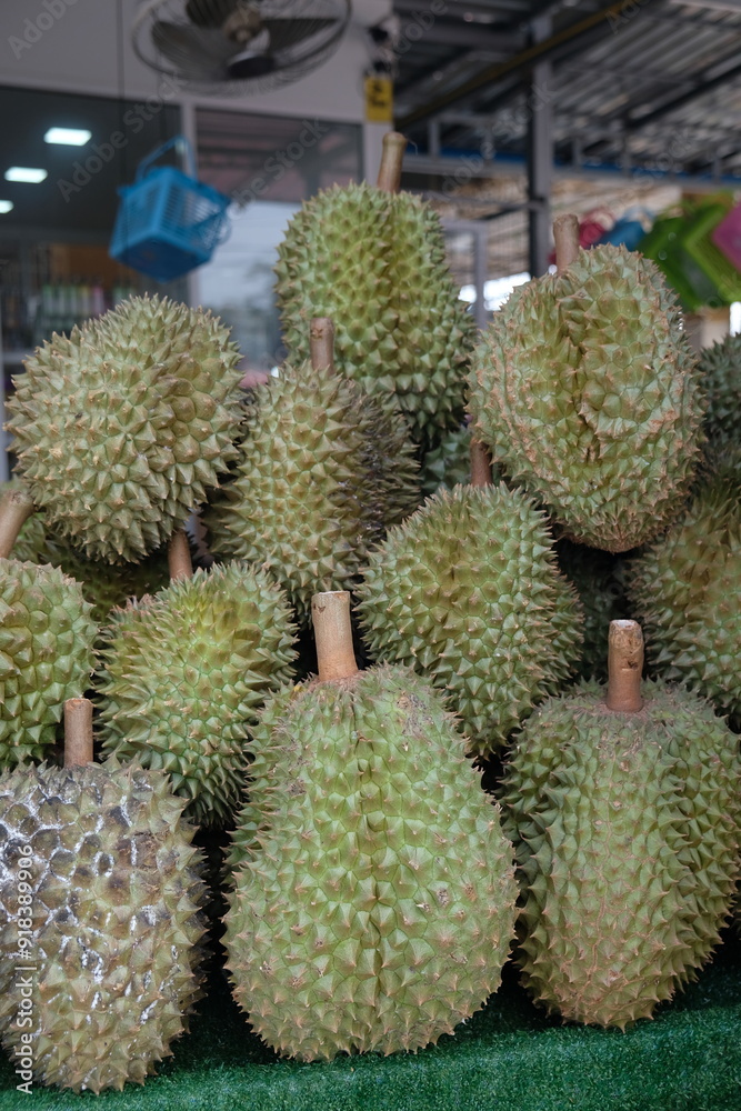 durians at the market durians at the market