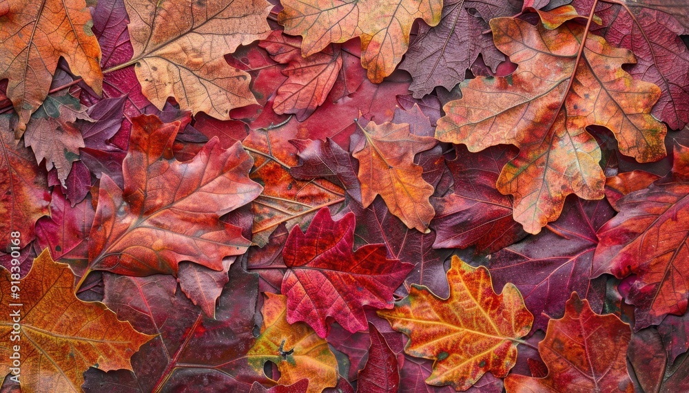Colorful autumn leaves covering the ground in a vibrant display of red, orange, and yellow hues during fall season Colorful autumn leaves covering the ground in a vibrant display of red, orange, and yellow hues during fall season
