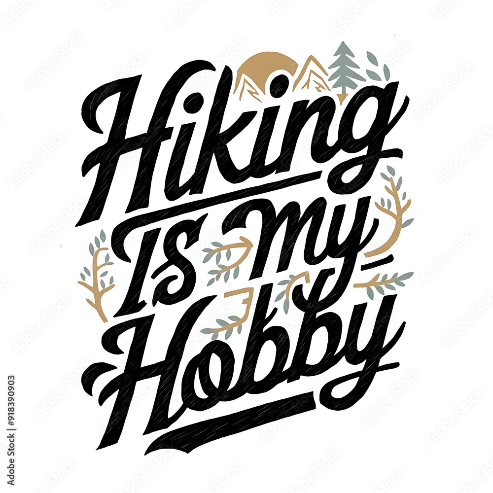 Hiking typography design, hiking vector design. Hiking typography design, hiking vector design.