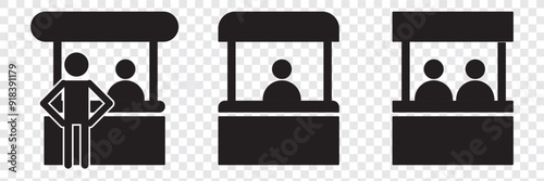Sales booth icon Vector illustration, EPS10.