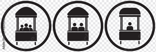 Sales booth icon Vector illustration, EPS10.