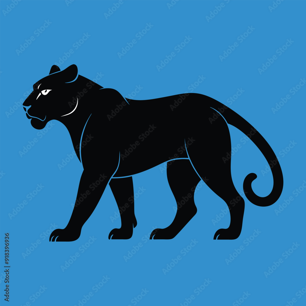 Obraz premium panther photo black and white 