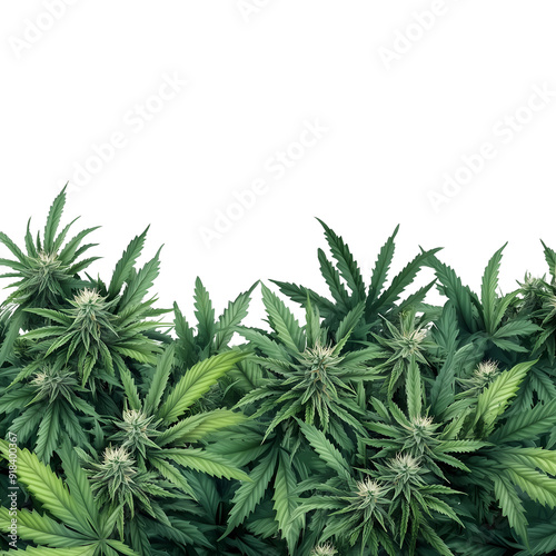 Marihuana, hemp leaf background isolated on white