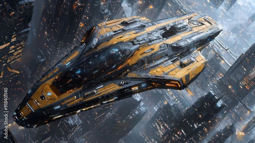 Fototapeta Naklejka Na Ścianę i Meble -  Intergalactic space ship