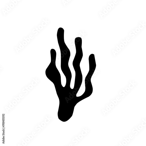 seaweed silhouette icon