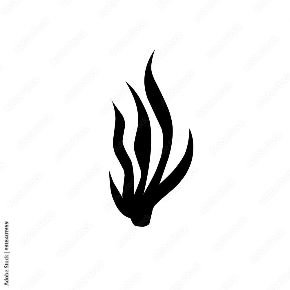 seaweed silhouette icon seaweed silhouette icon