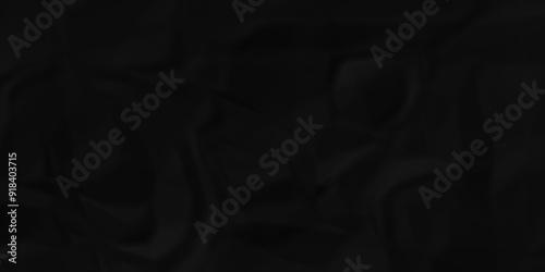 Black crumple crinkled ripped empty paper texture. surface cardboard dark retro distressed wrinkled care grungy backdrop texture.