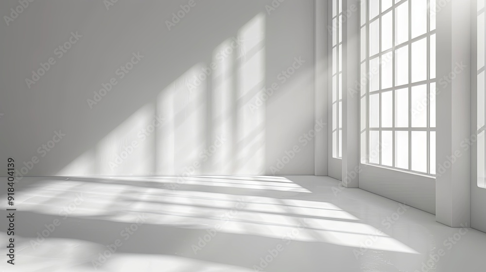 Abstract white room with light and shadow from window background Abstract white room with light and shadow from window background