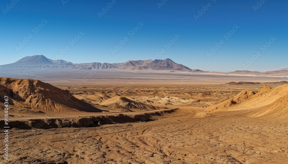 Breathtaking view of the arid landscape in the Altiplano region of Bolivia during a clear day Breathtaking view of the arid landscape in the Altiplano region of Bolivia during a clear day