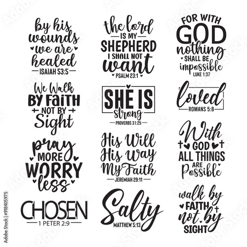 12 Bible Verse SVG Design Bundle