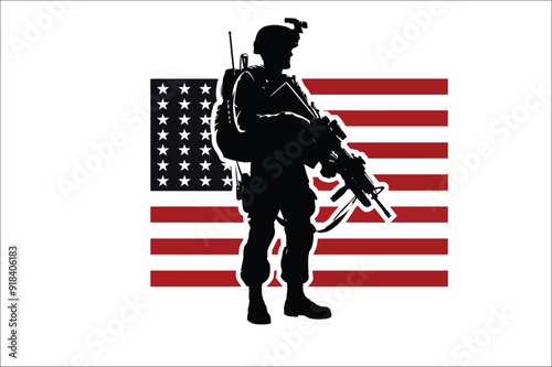 Silhouettes of Army Combat Soldiers, soldiers Vector bundle, Silhouette, Veteran Soldier vector. 
