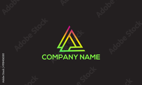 Minimalist Innovative Initial Monogram Logo. Creative elegant Monogram premium Business logo Icon Gradient color on Black background