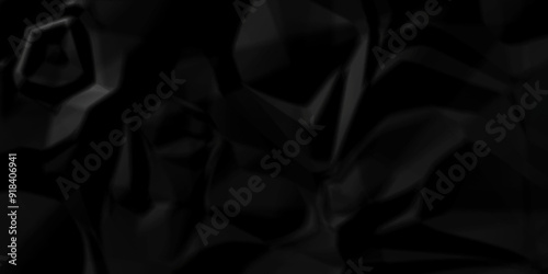 Black crumple crinkled ripped empty paper texture. surface cardboard dark retro distressed wrinkled care grungy backdrop texture.