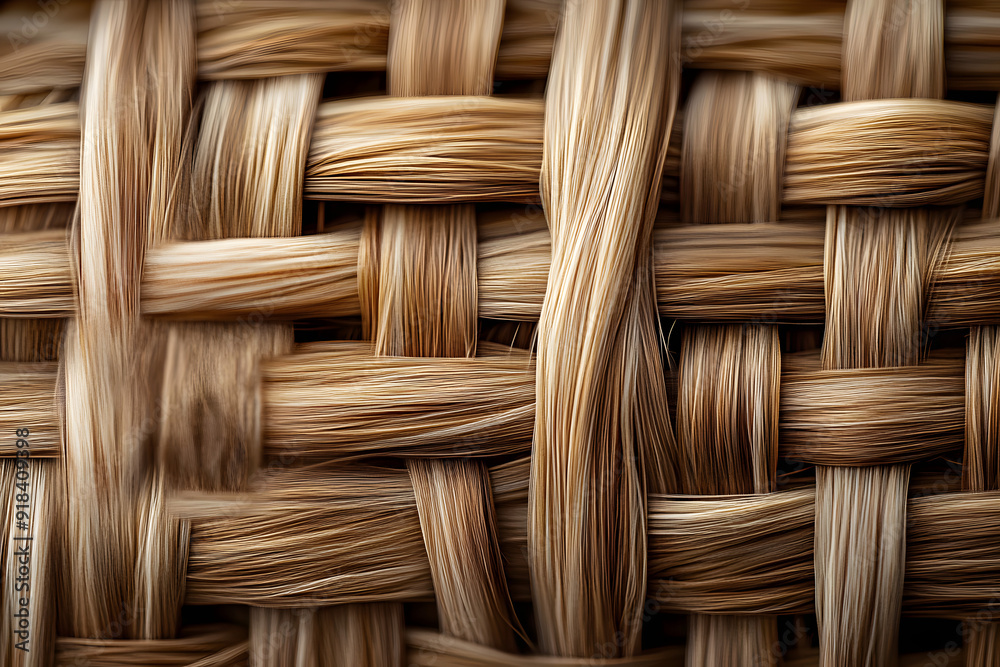 Close-up of intricate woven texture showcasing natural fibers in various shades of brown. The detailed pattern highlights craftsmanship and organic materials. Close-up of intricate woven texture showcasing natural fibers in various shades of brown. The detailed pattern highlights craftsmanship and organic materials.