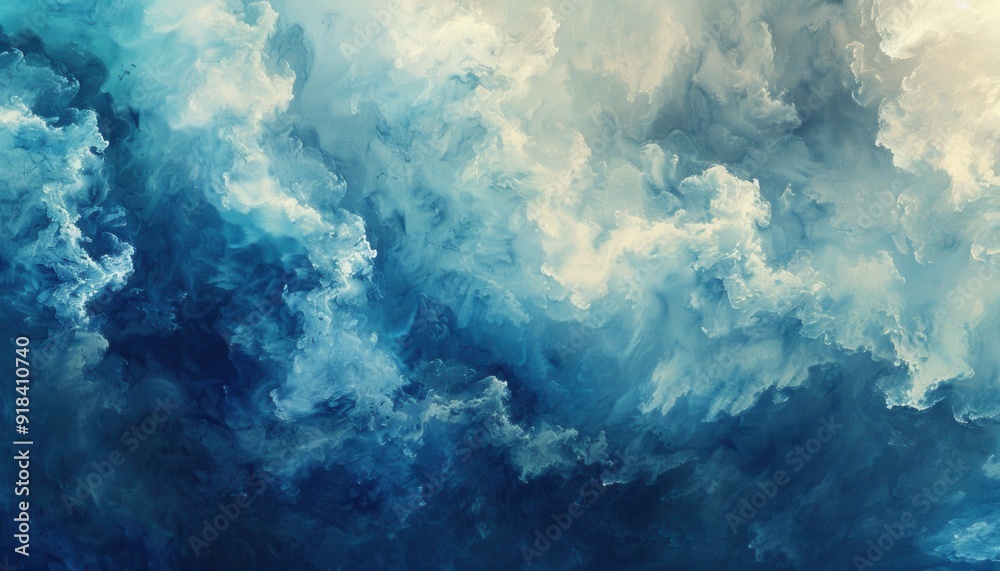 Clouds in varying shades of blue and white swirl gracefully overhead during a daytime sky filled with light Clouds in varying shades of blue and white swirl gracefully overhead during a daytime sky filled with light
