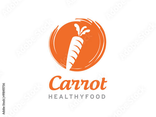 Carrot logo symbol or icon template photo