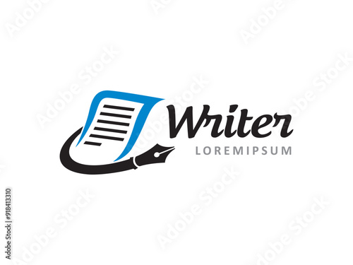 Writer logo symbol or icon template